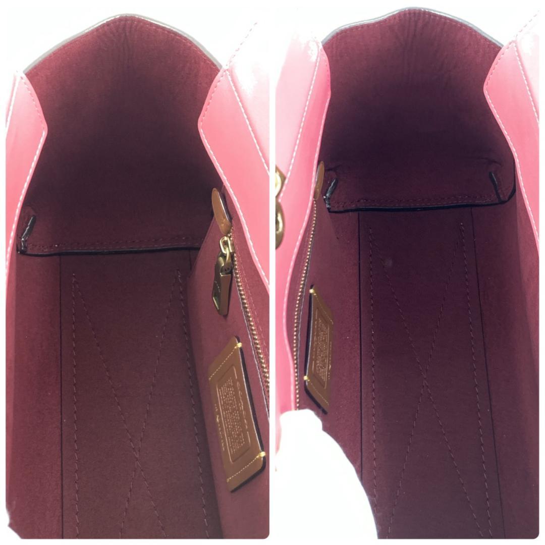 コーチ トループ キャリーオール 2way ハンドバッグ 本革 バイカラー