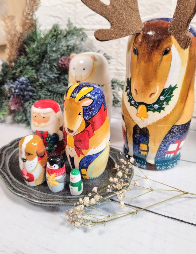 【sisterさま】モンスター マトリョーシカ 、クリスマスマトリョーシカ