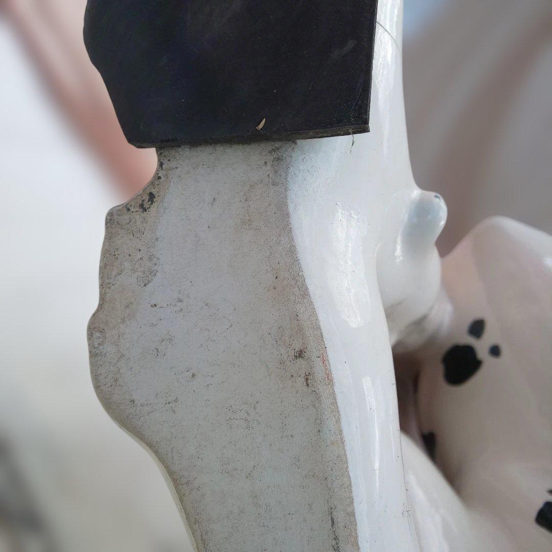 ヴィンテージ イタリア製 陶器 犬 グレートデーン 置物