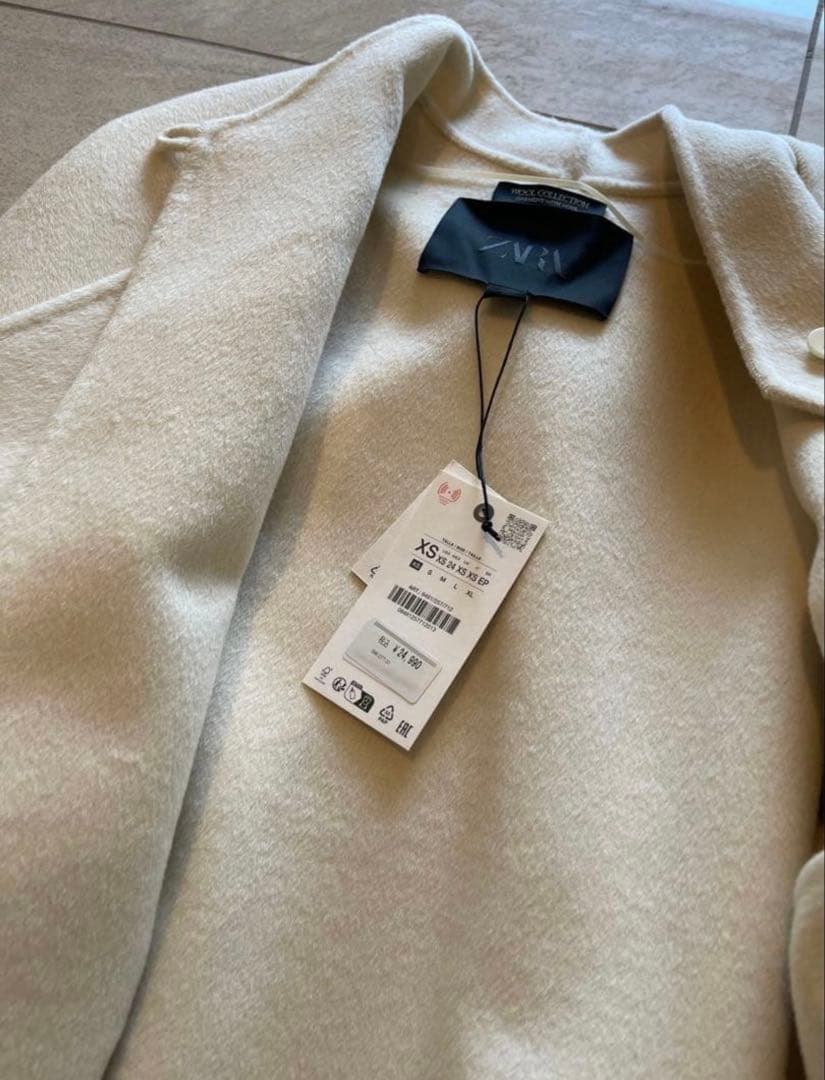 ZARA ウールコート　新品タグ付き　XS