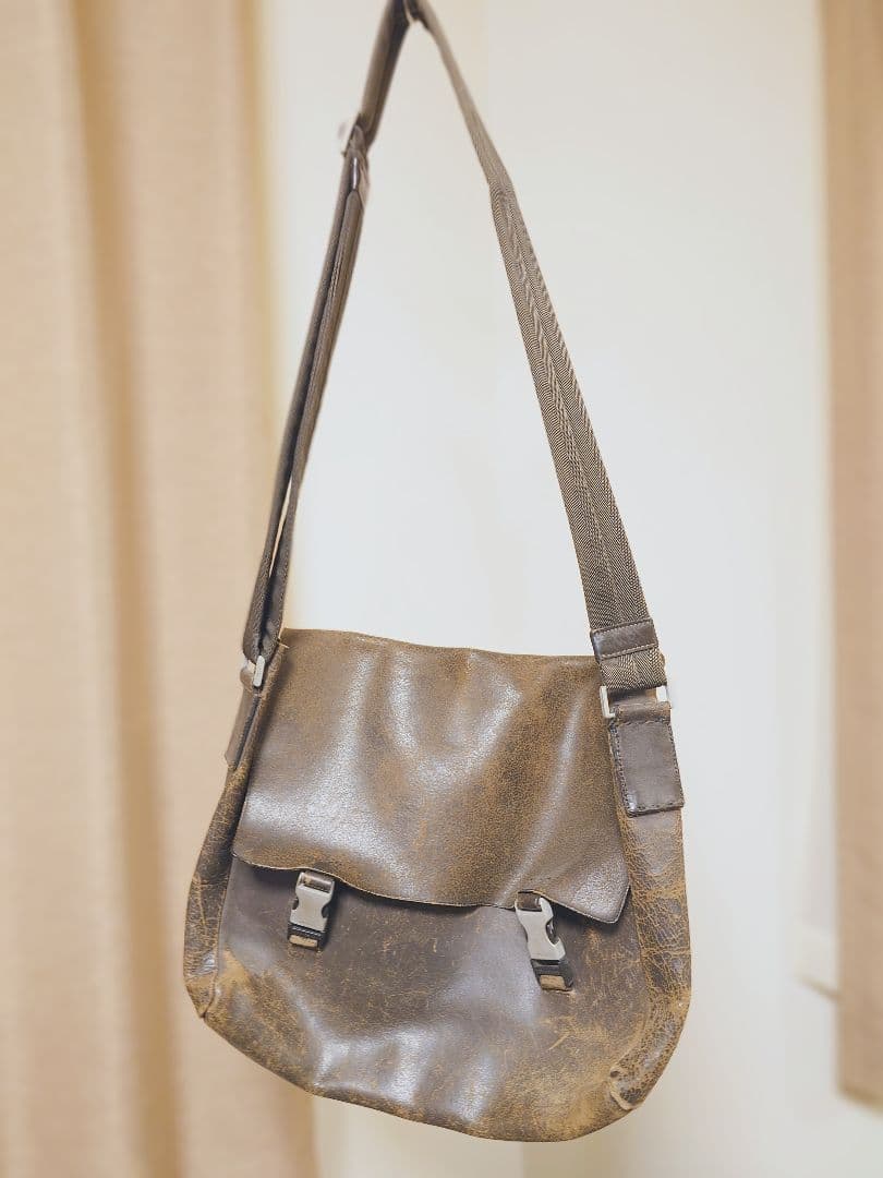 プラダ PRADA ダークブラウン ショルダーバッグ