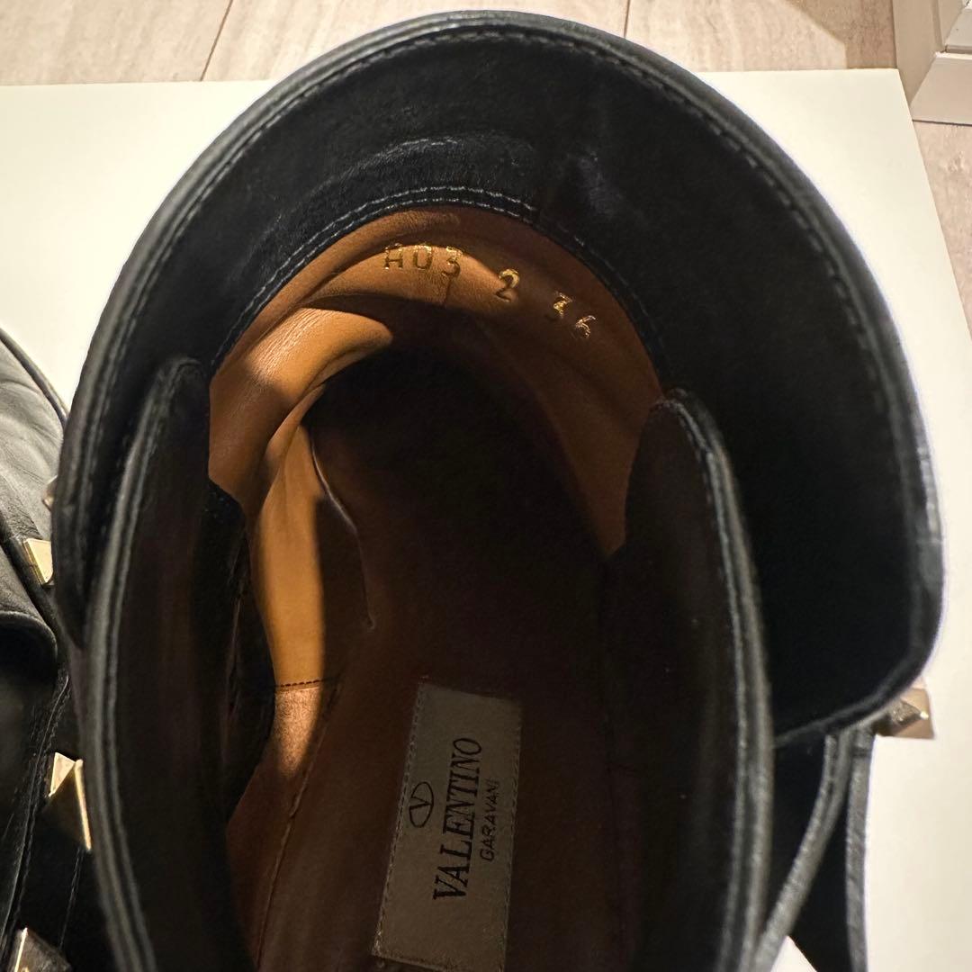VALENTINO ロックスタッズ アンクル ヒール ブーツ 36サイズ