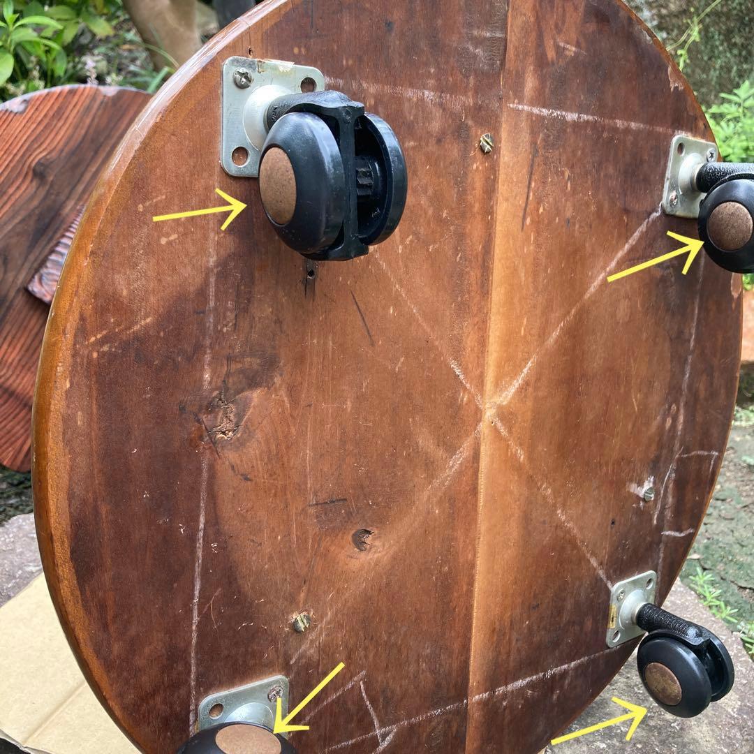 カフェテーブル スペイン 木彫花置き台 ヴィンテージ