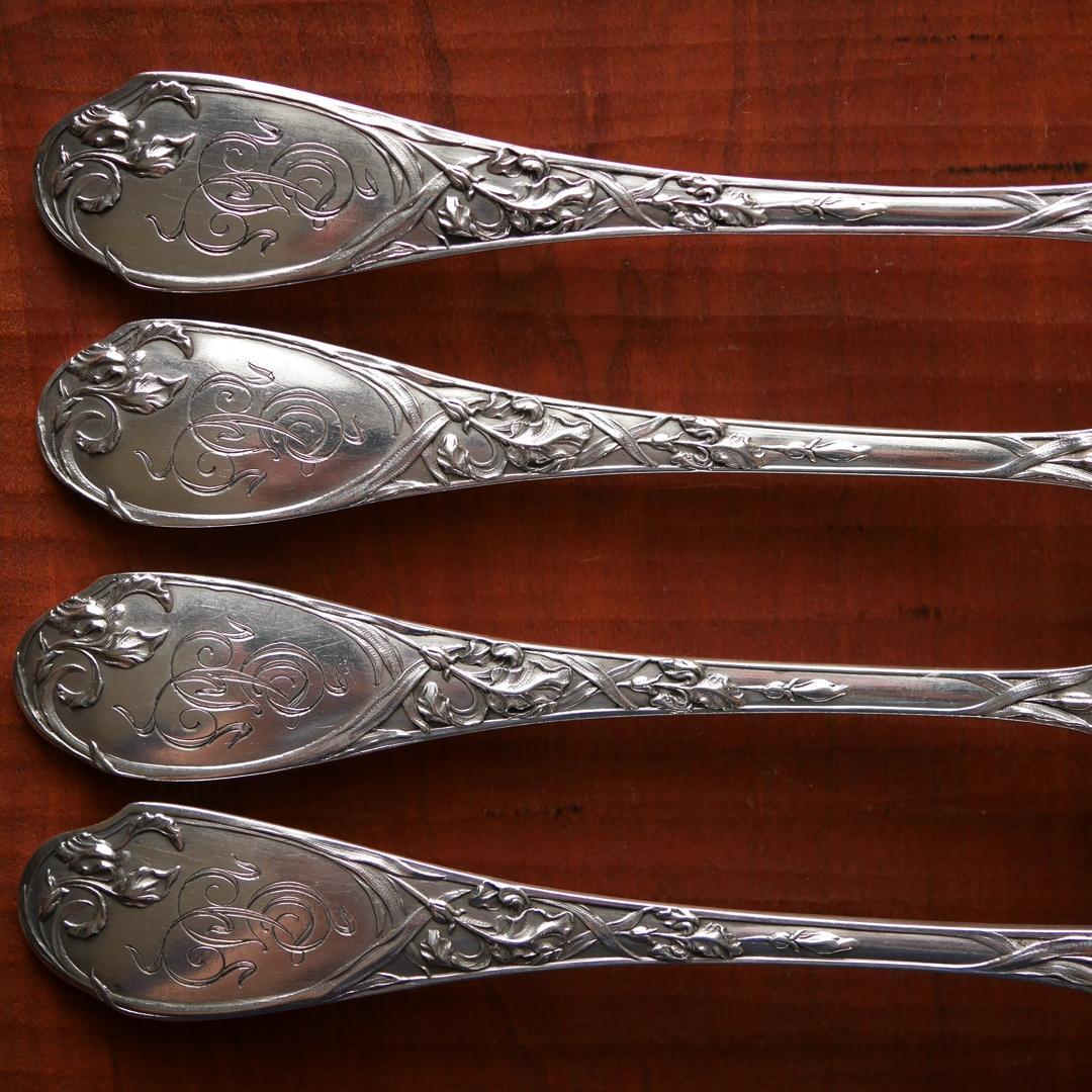 ◆PUIFORCAT◆ピュイフォルカ◆アイリス◆純銀カトラリー2客セット◆