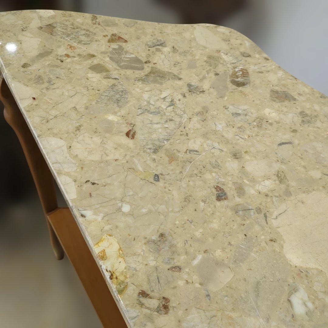 クラシックスタイル サイドテーブル　大理石　猫脚　机　テーブル