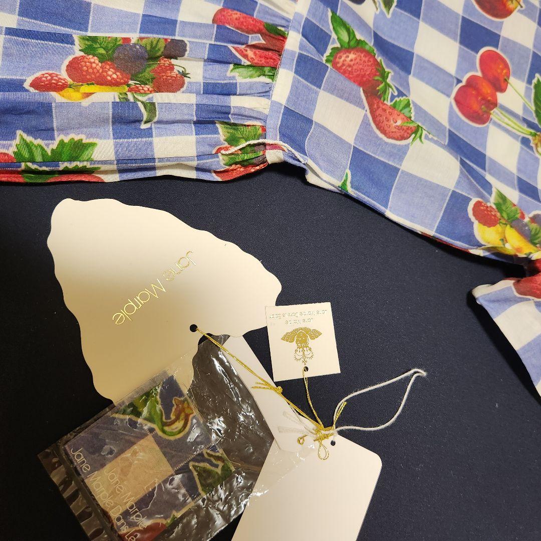 Jane Marple フルーツピクニック柄 半袖ワンピース