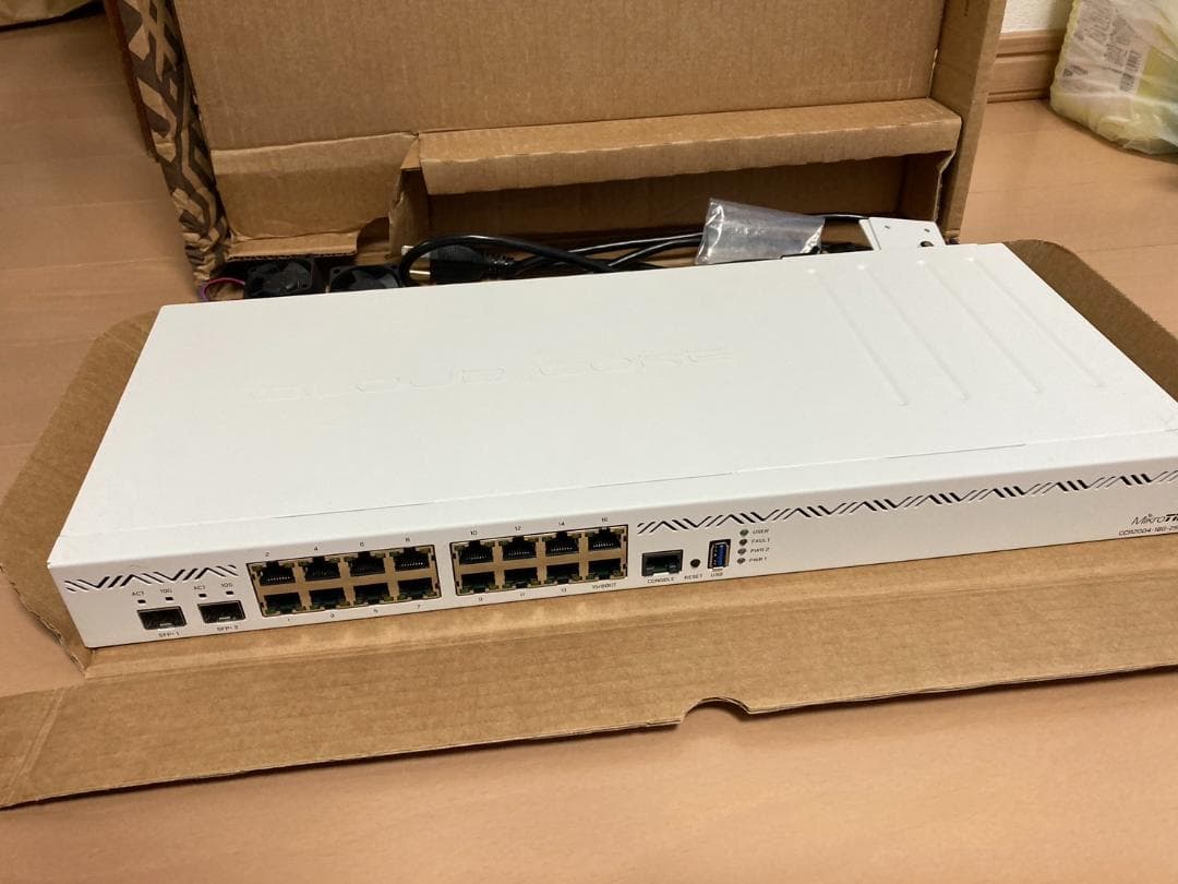 MikroTik 有線LANルーター CCR2004-16G-2S+