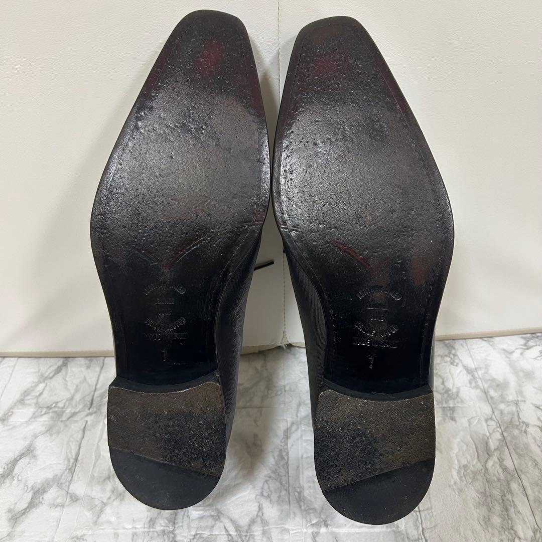 INTERESSA ドレスシューズ　スペイン製　27.0 斜め切り替えシュリンク