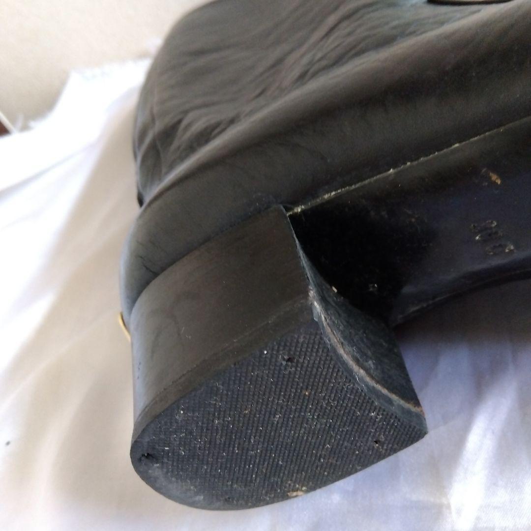 CHANEL 乗馬ブーツ 黒 39C 軽量 本革　箱　保存袋　大丸