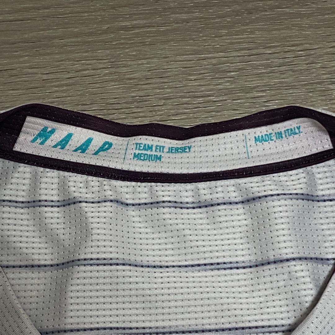 【美品】 チームフィット M 白ボーダー ジャージ