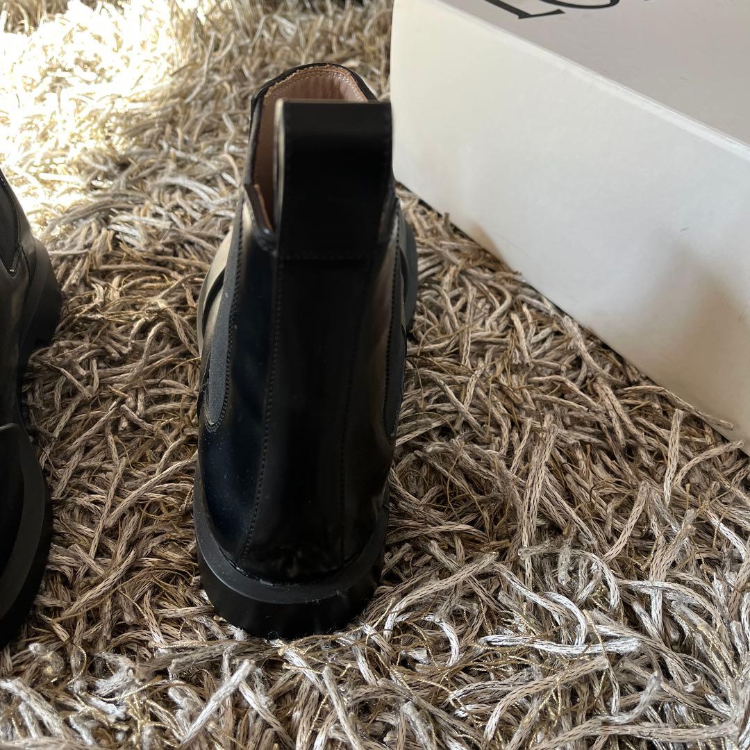 cobaco　新品　LOEWE 黒 レザー チェルシーブーツ40サイズ