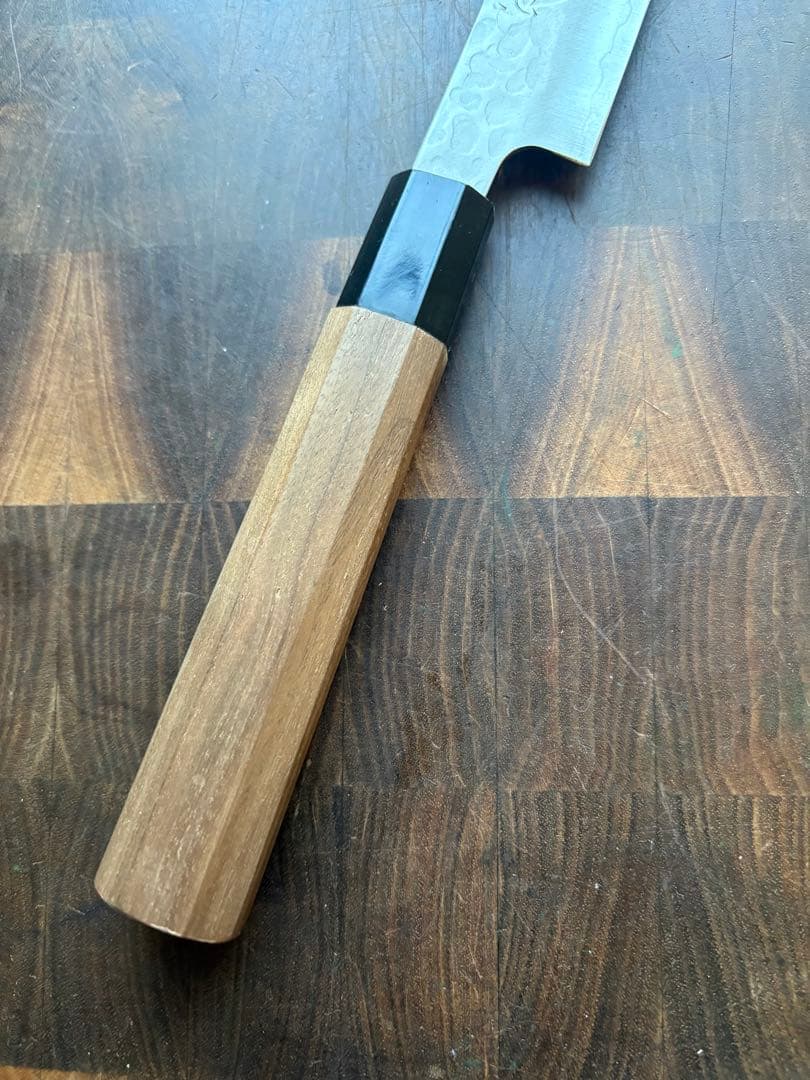 土佐打刃物　龍馬之剣心　銀三　筋引　210mm 包丁　槌目　ステンレス　両刃