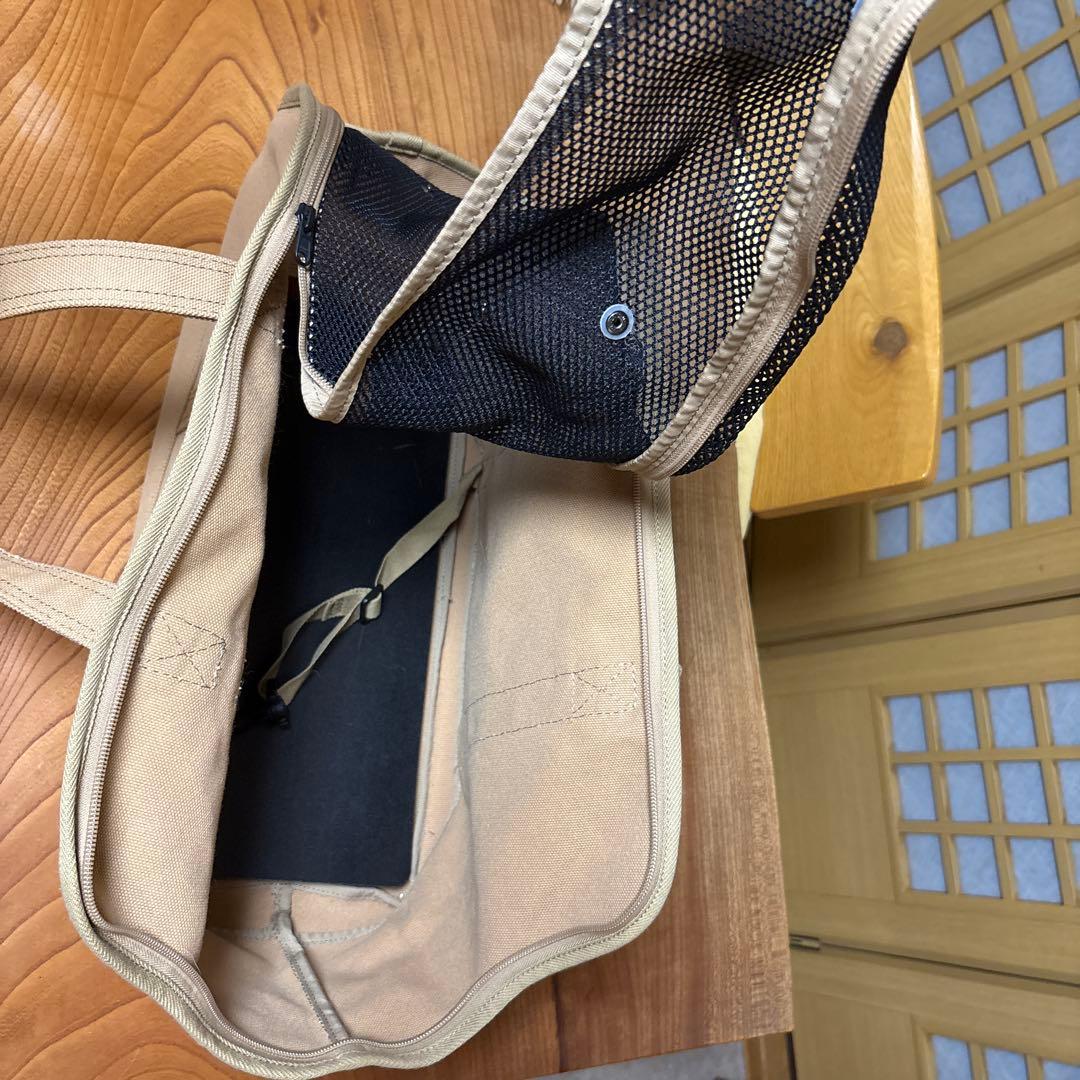 free stitch ベージュ キャンバス キャリーバッグ 小型中型犬用