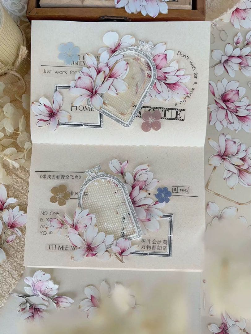 壹洱原创《玉兰花》海外マスキングテープ　マステ 【1928】