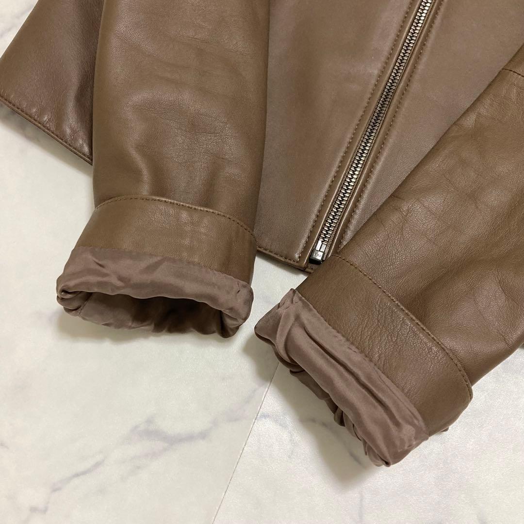 【希少美品】Theory ラムレザー ライダースジャケット BAVEWICK N