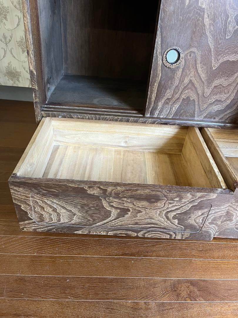 【アンティーク】昭和レトロ 小箪笥 茶箪笥 食器棚 和風キャビネット 収納棚