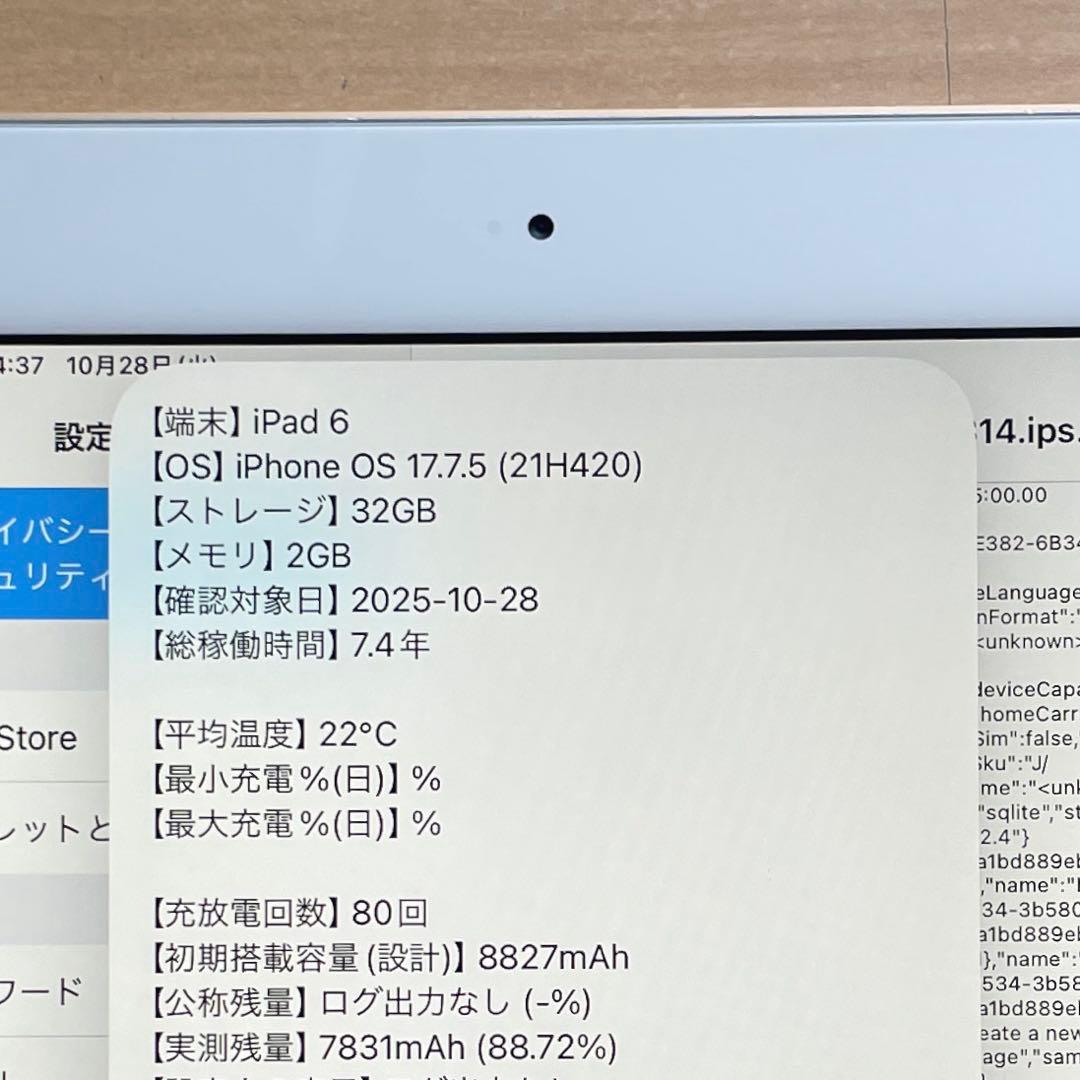 iPad 第6世代　A1893　Wi-Fiモデル　シルバー　32GB #2
