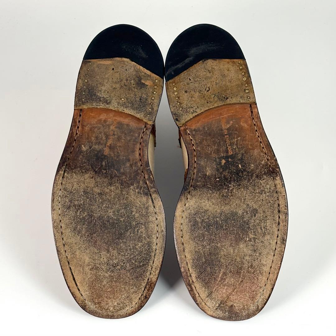 トリッカーズ 2508 カントリーブーツ ウイングチップ 革靴 ブラウン UK8