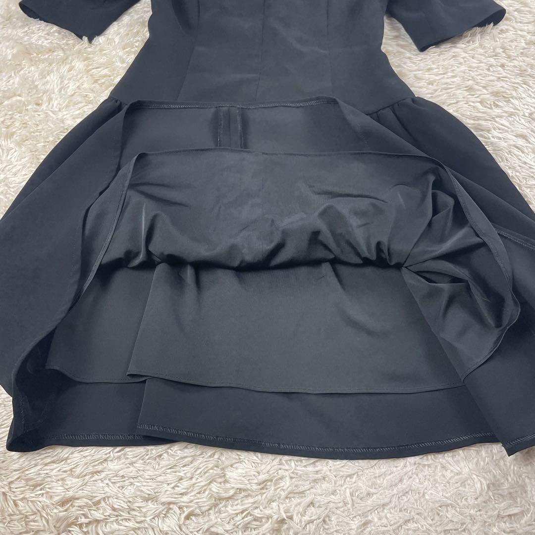 Rene ルネ　フロントジップ　フレアワンピース　半袖　32