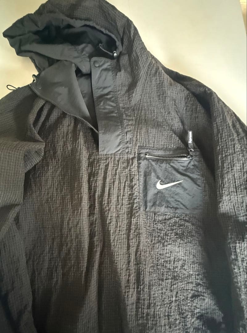 即購入、値下げ交渉可能！ SUPREME NIKE ブラックナイロンジャケット
