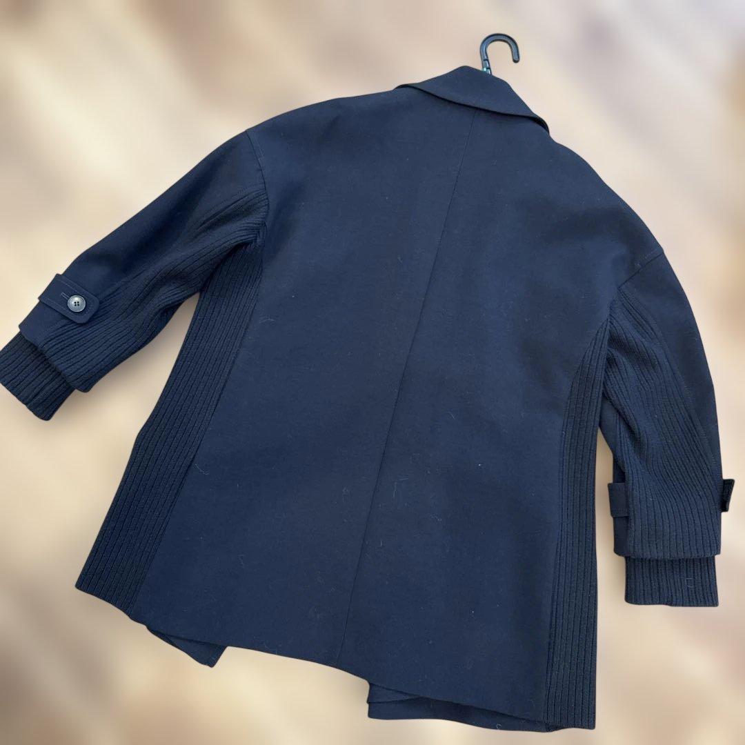 レリアン　ホワイトレーベル11号　近年タグ　濃紺　ウールのピーコート　冬