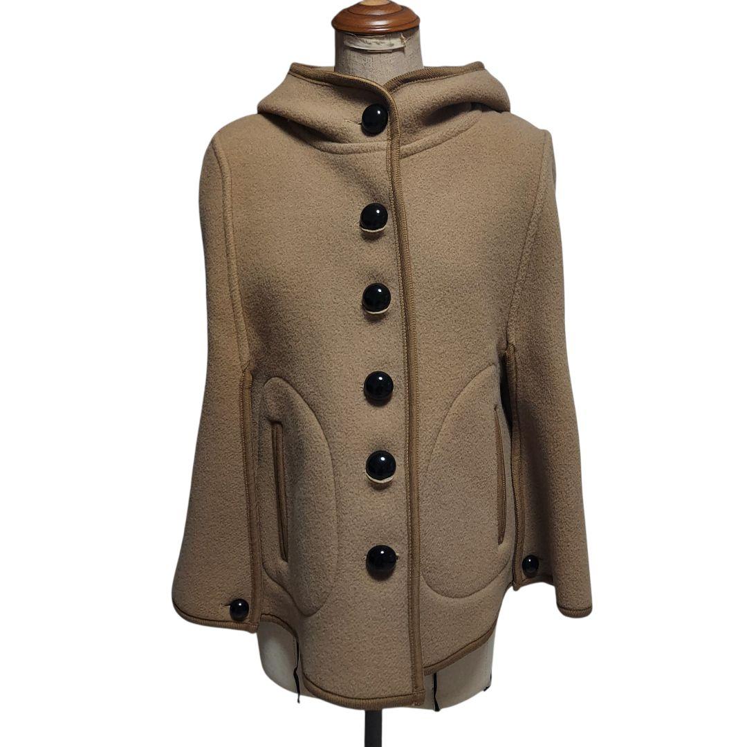 美品✨マッキントッシュ ポンチョ ケープ キャメル 34　黒ボタン