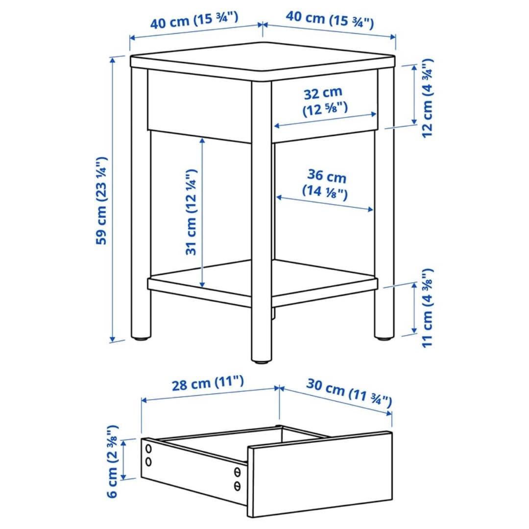 サイドテーブル・ナイトテーブル・ローテーブル IKEA TONSTAD