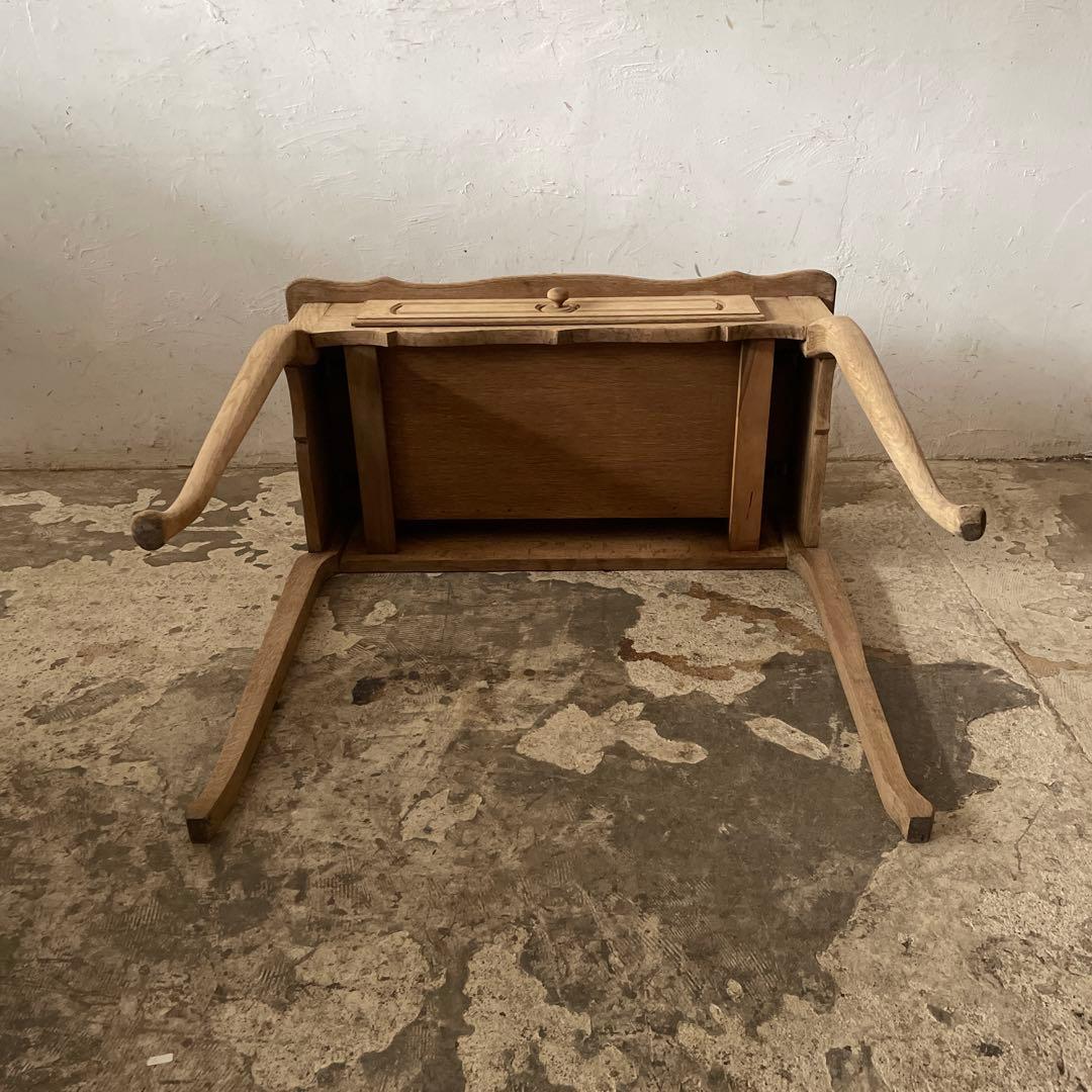 ビンテージ　ドロワーデスク　サイドテーブル　 猫脚　剥離