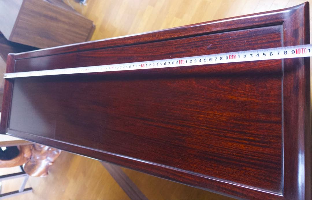 茶箪笥　古道具　骨董品　蔵出し　昭和レトロ　古民家　木製彫刻ラック 引き出し付き