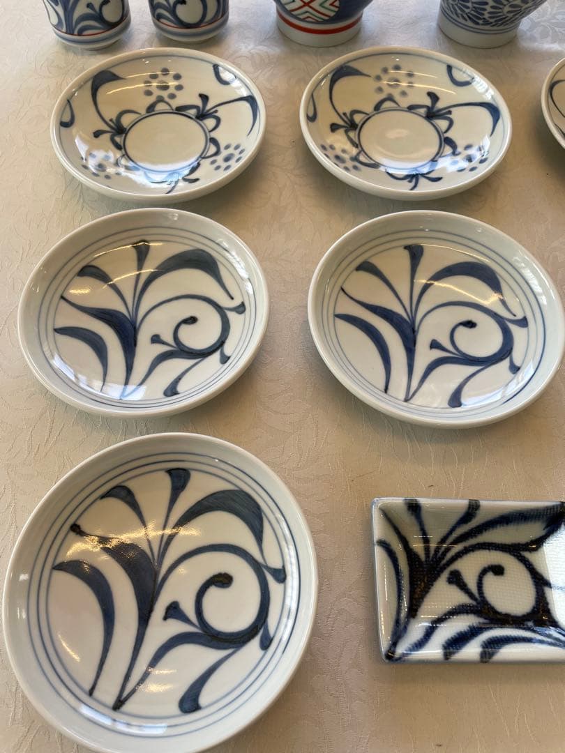 【美品】砥部焼　梅山窯　コレクション15点セット