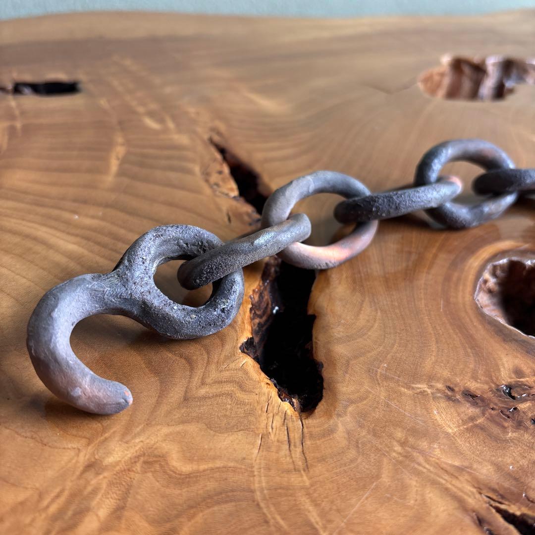 備前焼 松本頼明造 「鉤瓶花入」 共箱 花瓶 高さ17cm