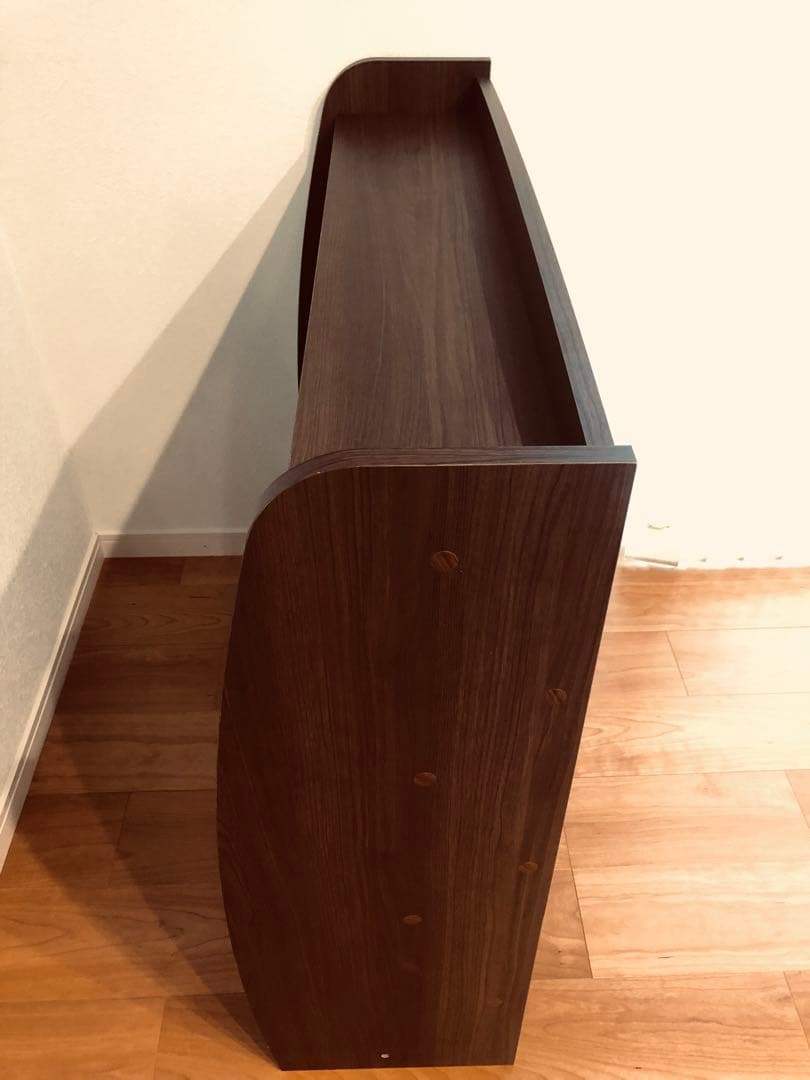 本棚 ロータイプ 幅93cm 木目調 絵本ラック 収納 Large