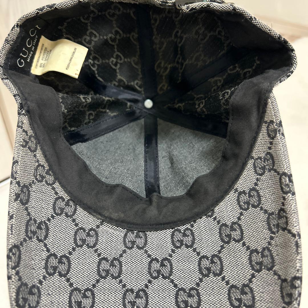 GUCCI GGパターン キャップ グレー/ブラック