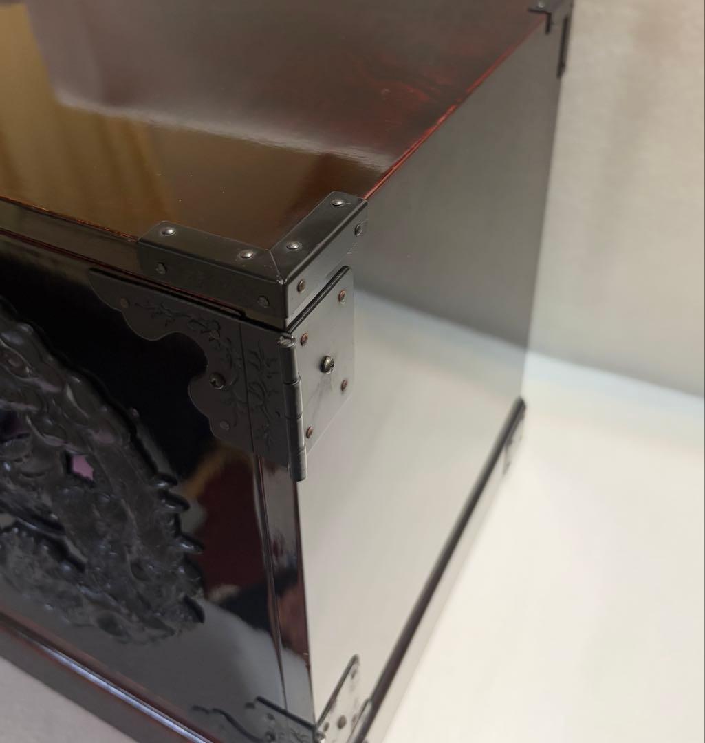 仙台箪笥 渡辺家具店 骨董 アンティーク レトロ 龍 ドラゴン 鍵付き
