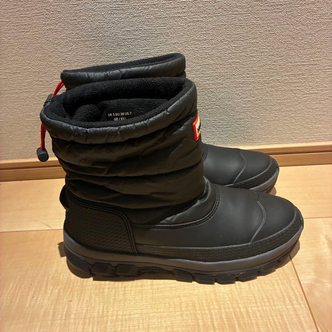 人気❣️ HUNTER イントレピッド ショート スノー ブーツ ブラック　黒