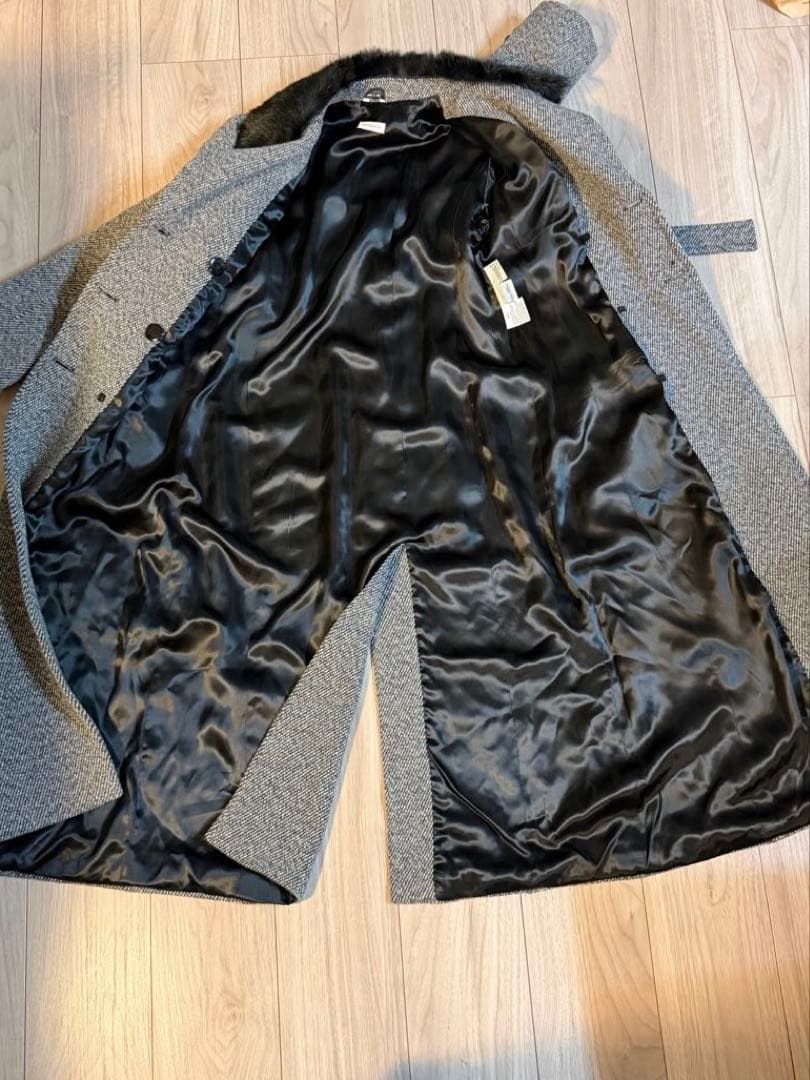 MAX&Co. イタリア製　ウールコート　ラビットファー　着一回　極美品　44