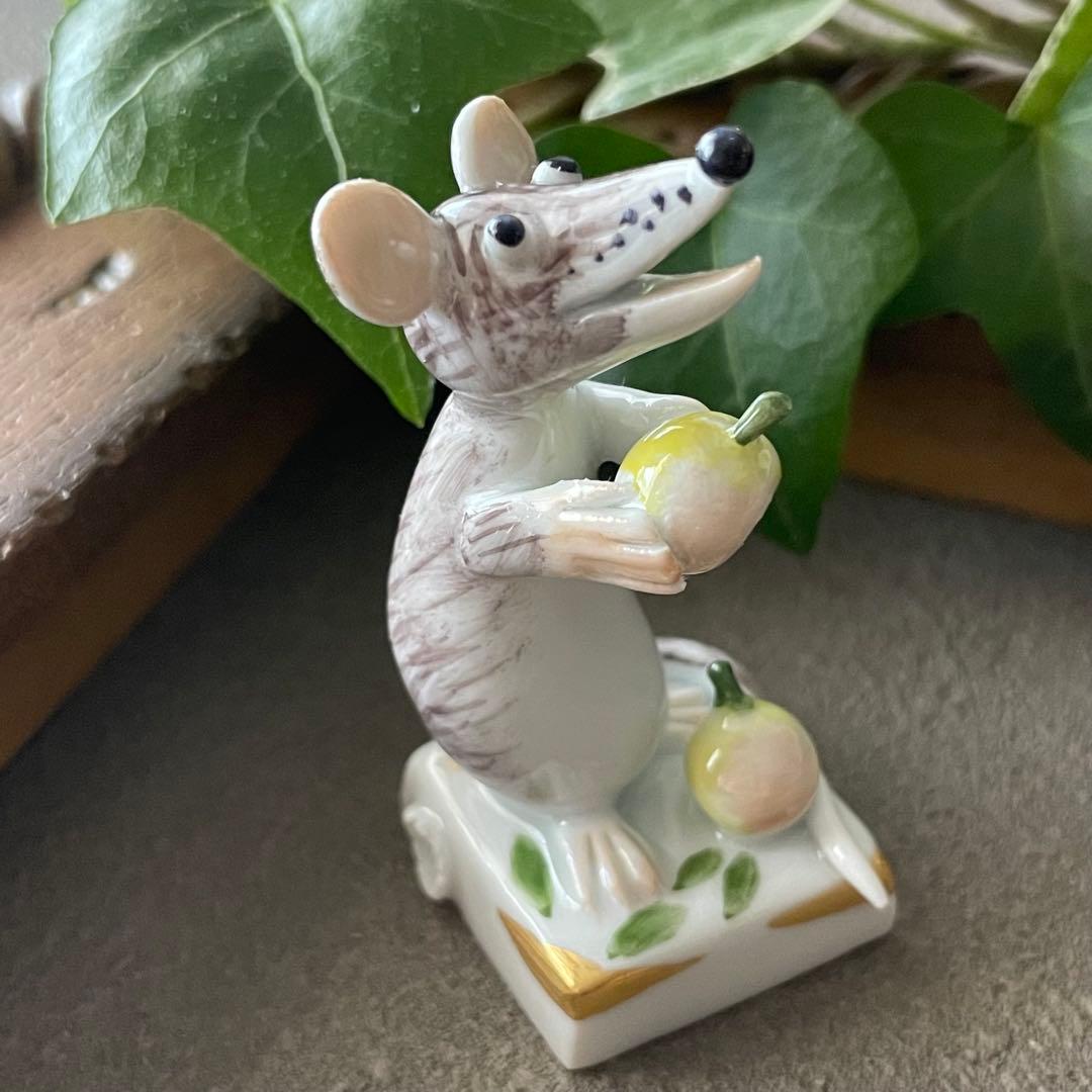 Meissen マイセン ミニ干支 ネズミ&梨