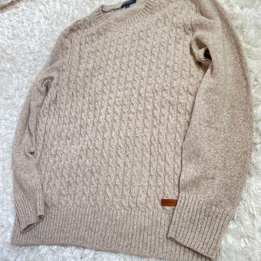 【美品】正規品BURBERRY バーバリー ロンドン ケーブル 編み ニット　L