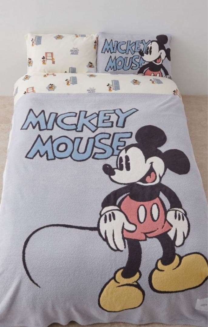 ジェラートピケ 【Sleep】ミッキー ジャガード ピローケース＆ マルチカバー