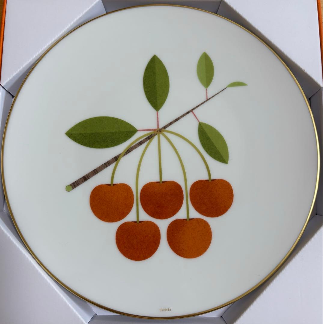 新品未使用品　エルメス デザートプレート 〈カオルミ〉　チェリー