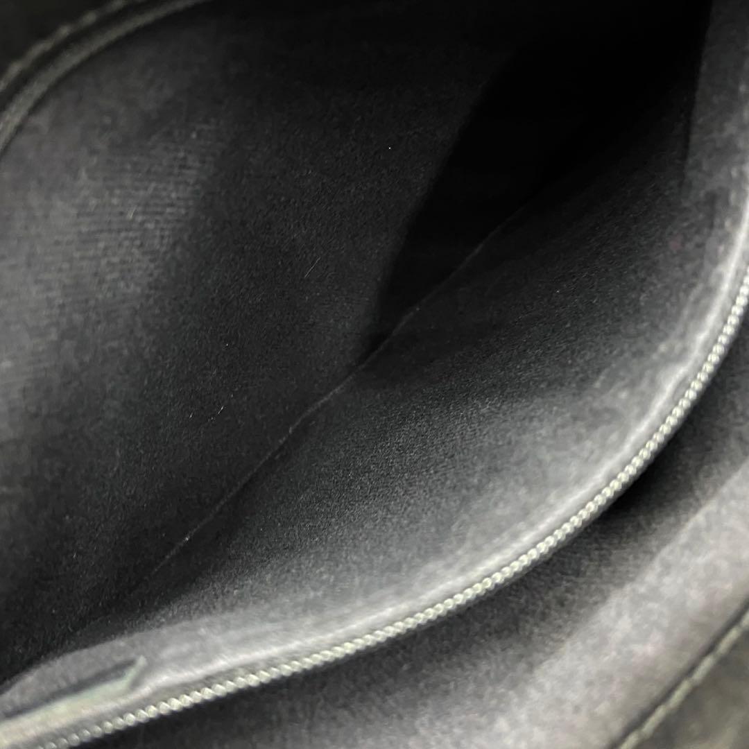 【美品】ロエベ アナグラム ショルダーバッグ ブラック キャンバス