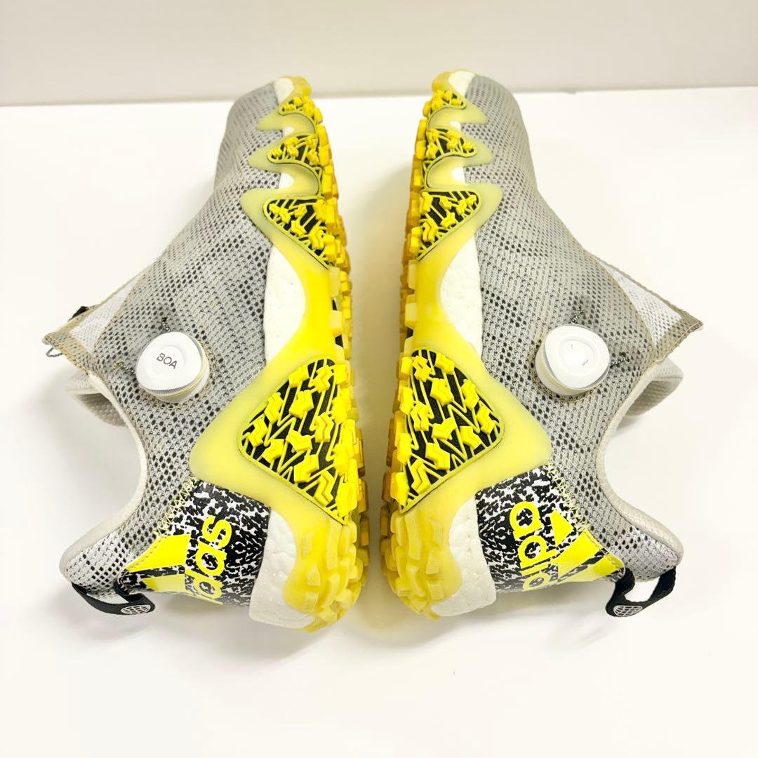 adidas BOAシステム ゴルフシューズ グレー/イエロー 28.0cm
