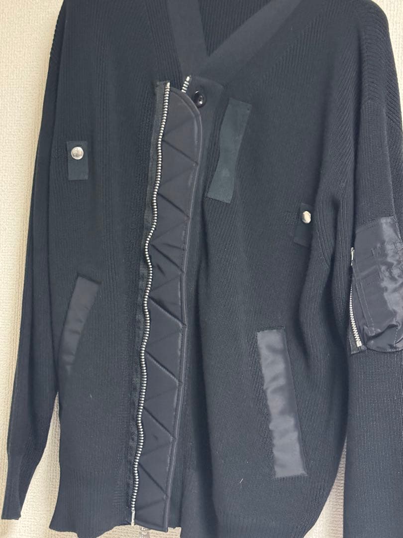 y*a様 sacai サカイ　ミリタリー　MA1　ドッキング　カーディガン　コー
