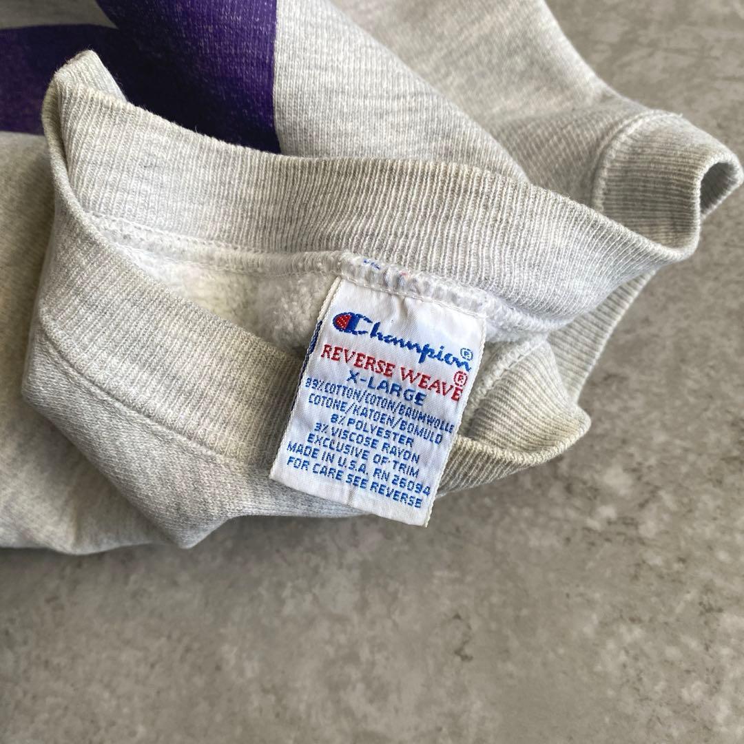 90sチャンピオンUSA製ウィリアムズ両面プリント後ろデカWリバースウィーブXL