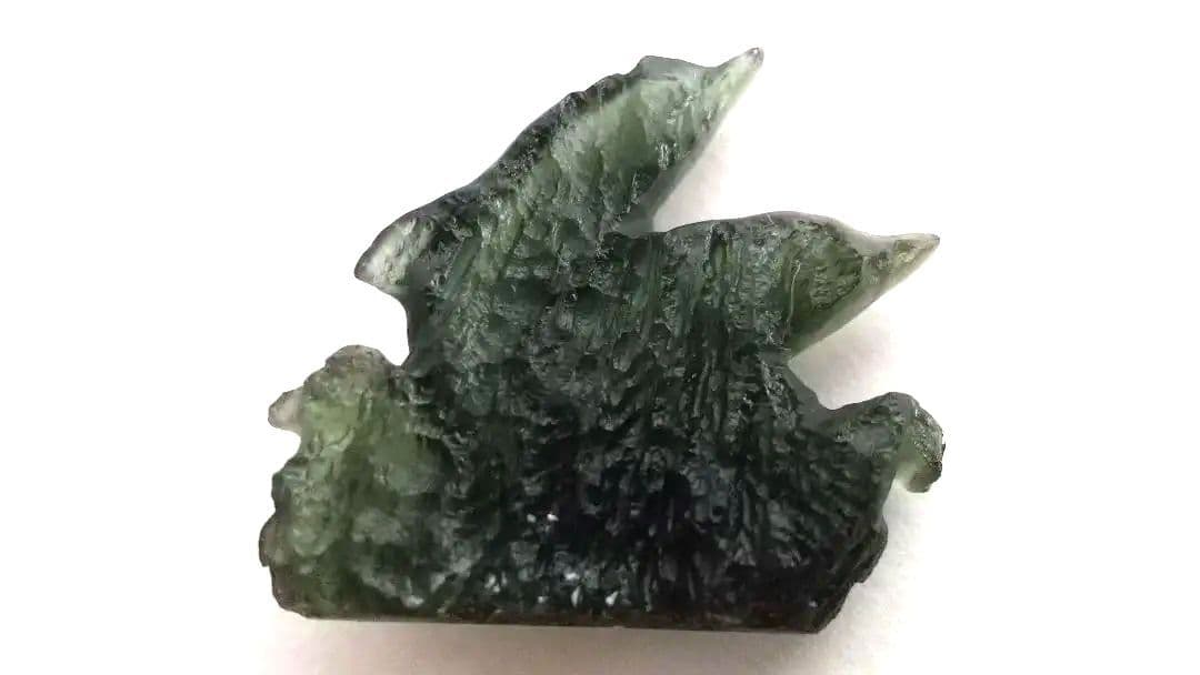 オ―ルド モルダバイト カ―ビング ドルフィン2頭