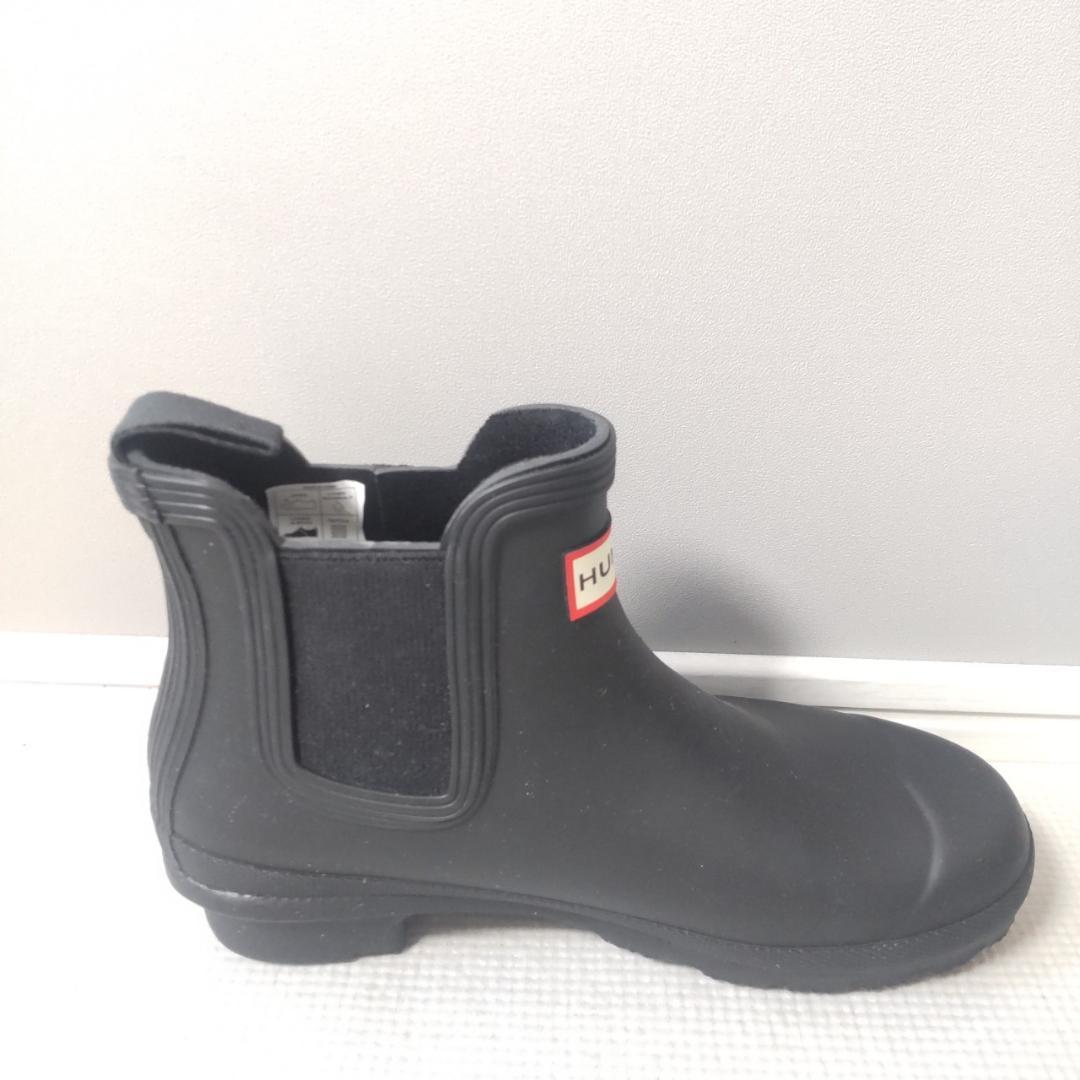HUNTER オリジナルチェルシー サイドゴアブーツ 防水 レインブーツ 黒