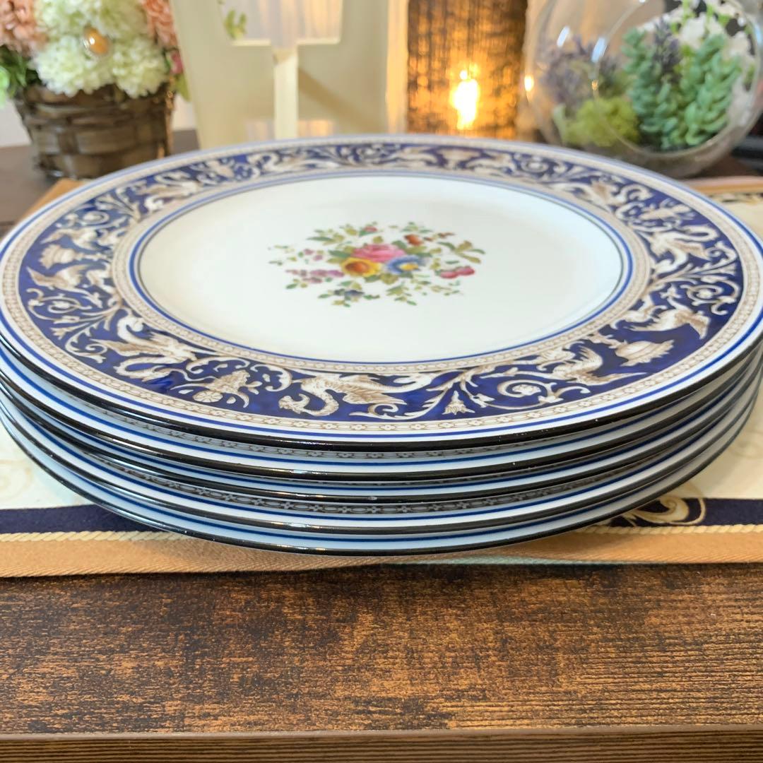 希少　ウェッジウッド　フロレンティーン　コバルト　27cm ディナープレート