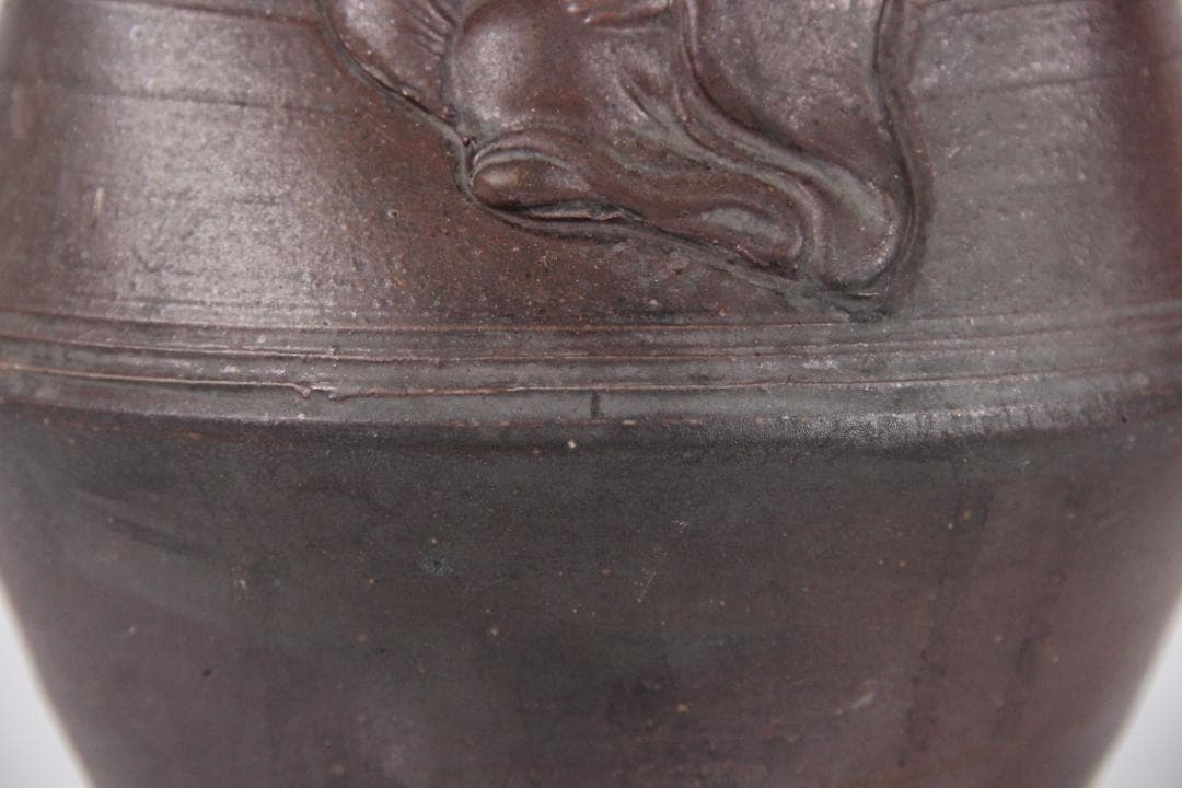 備前焼 人物細工徳利 酒器 花器 飾り壺　吉銘有り花器　花入　 ED11-29