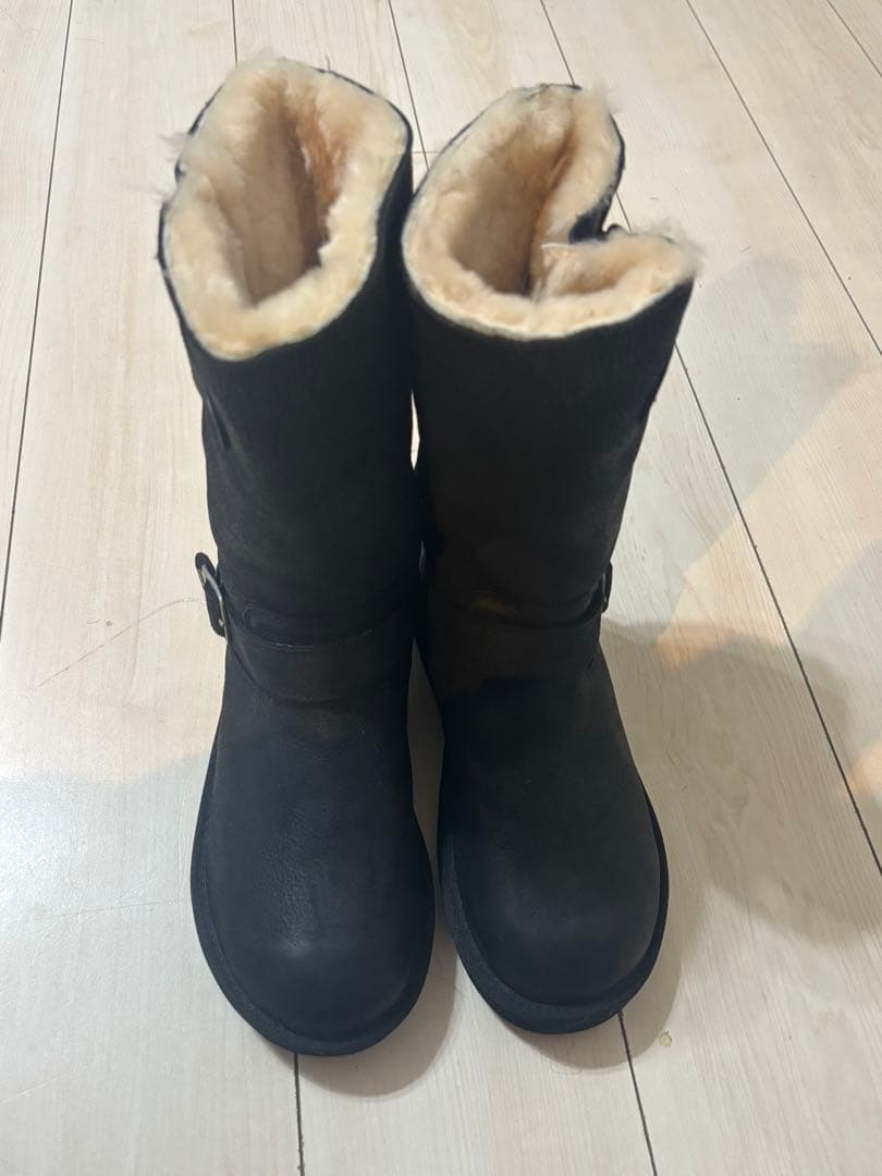 【美品】UGG アグ サッター エンジニアブーツ ムートン ブラック