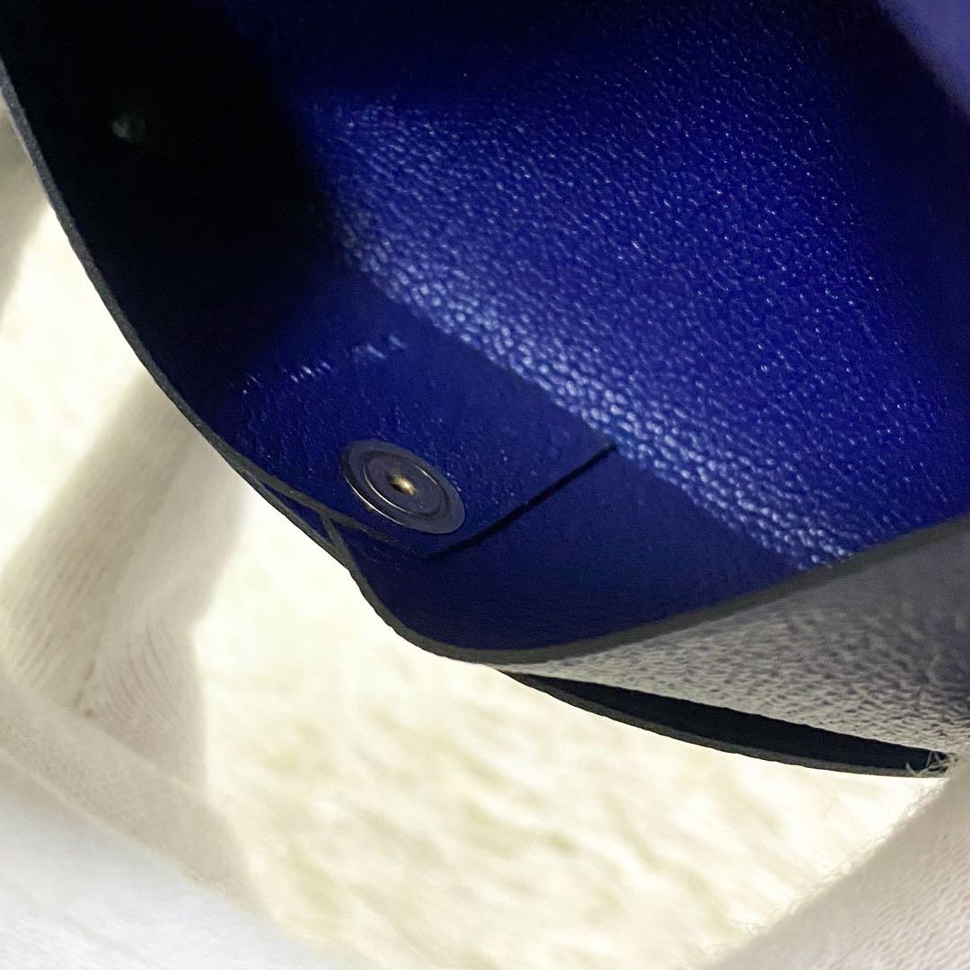 【未使用】エルメス 名刺入れ カルヴィ ヴェルソ ネイビー D刻印 メンズ